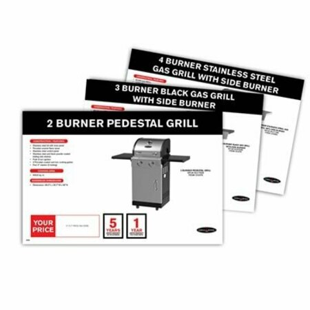 RETAIL FIRST GrillZone Fact Tags, 4PK TVGZGRFT01